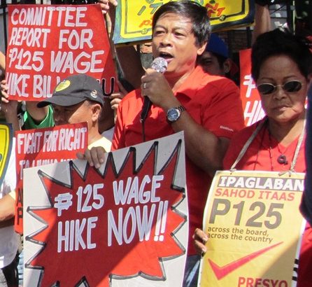 On last 6 session days of Congress, workers press for passage of P125 wage hike bill