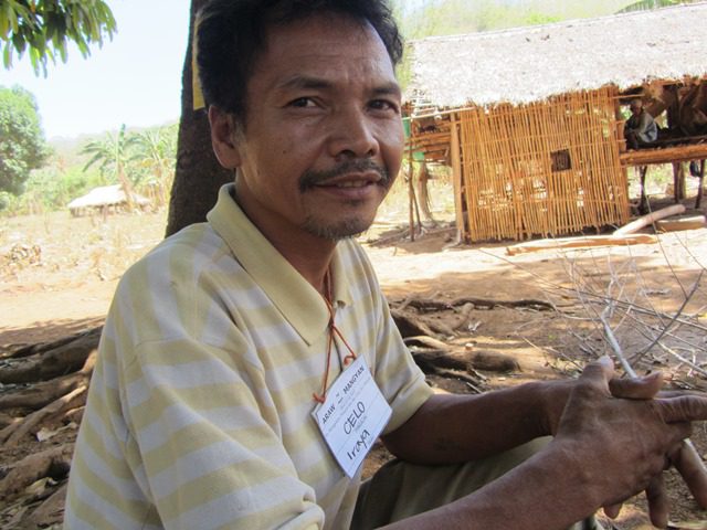 Marcelo Carpulan, Iraya-Mangyan and leader of Haggibat, talks about their aspirations for the Mangyan last Mangyan Day (Apr 2013) in Sta. Cruz, Mindoro (Photo by M. Salamat / www.bulatlat.com)