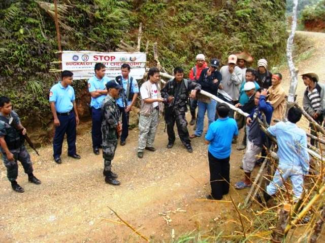 Mining-related militarization at Yabbi, Dupax del Norte, Nueva Vizcaya (Photo courtesy of KAMP, shot in NV in 2012)