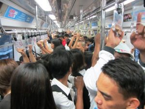 Packed LRT trains (Bulatlat File Photo)