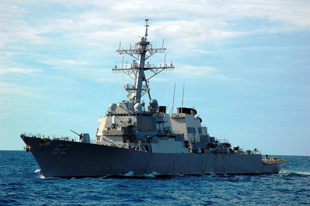 Guided missile destroyer USS Fitzgerald among U.S. Navy ships participating in CARAT Philippines. With Fitzgerald in CARAT are Destroyer Squadron (DESRON) 7 staff, the amphibious dock landing ship USS Tortuga (LSD 46) with embarked U.S. Marine Corps landing force, and the diving and salvage vessels USNS Safeguard (T-ARS 50) and USNS Salvor (T-ARS 52) with embarked Mobile Diving and Salvage Unit (MDSU) 1. (Photo from US Embassy in Manila)