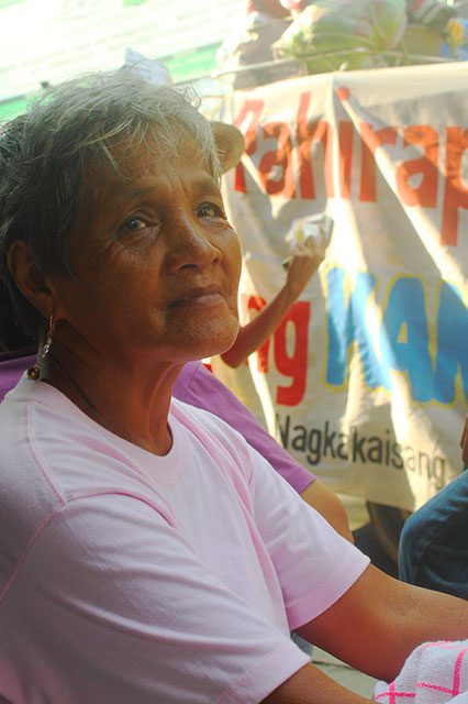 Hacienda Luisita farmer 64-year-old Dina Catalan vows to continue farming despite the destruction of their crops last June 25. (Photo by Ronalyn V. Olea / Bulatlat.com)
