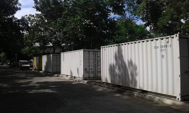 Container vans for the confinement of patient infected with Ebola virus. (Photo courtesy of LCP Employees Association-AHW/ Bulatlat.com)
