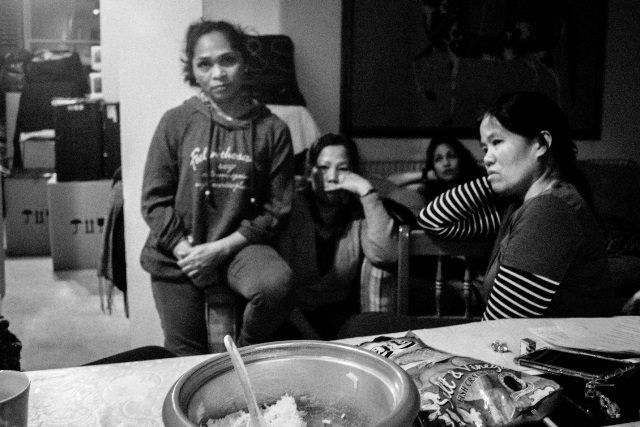 Helen and her fellow domestic workers' main concern is sending financial support to their families in PH. (Photo by Clemente Bautista / Bulatlat.com)