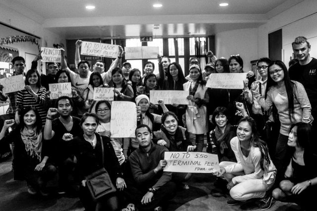 FWDA members continue to campaign on issues affecting migrants in the UK and the Philippines. (Photo by Clemente Bautista / Bulatlat.com)