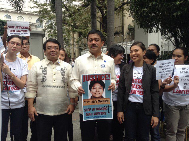 Bayan Muna Reps. Carlos Zarate and Neri Colmenares (Photo by J. Ellao / Bulatlat.com)
