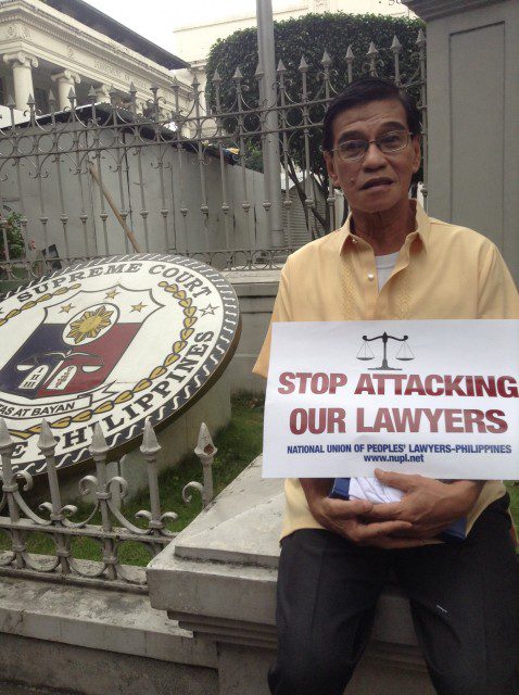 Lawyer Julian Oliva Jr. of the NUPL (Photo by J. Ellao / Bulatlat.com)
