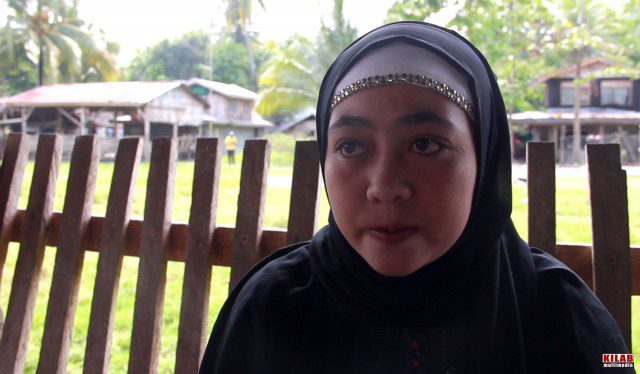 Rohaima Angkay, widow of MILF fighter slain in Mamasapano (Contributed photo by Kilab Multimedia)