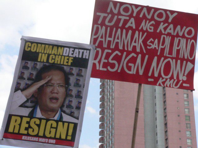 mamasapano filamwar mob aquino resign nw Noynoy resign