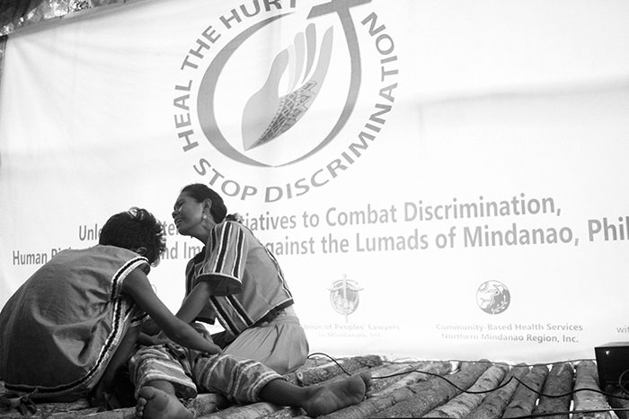 BULATLAT FILE PHOTO: A cultural performance by Banwaon evacuees at the evacuation site in Balit village in 2015 (Photo by Raymund Villanueva/Bulatlat)