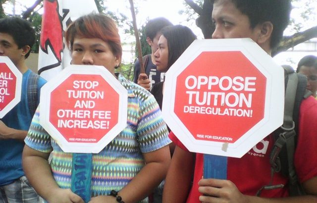 Youth groups storm Ched, denounce tuition increase
