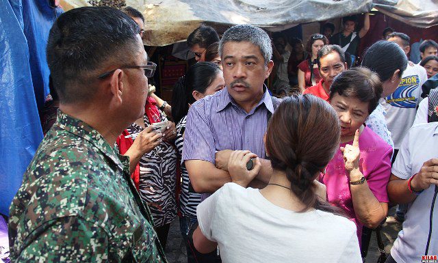 North Cotabato 2nd district Rep. Nancy Catamco with the military officials during the fact finding mission. (Photo by Kilab Multimedia)