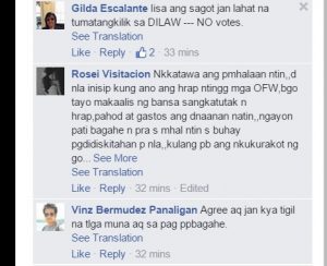 A sample of FB posts decrying the BOC announcement on taxing/opening balikbayan boxes. (Photo grabbed from FB newsfeed)
