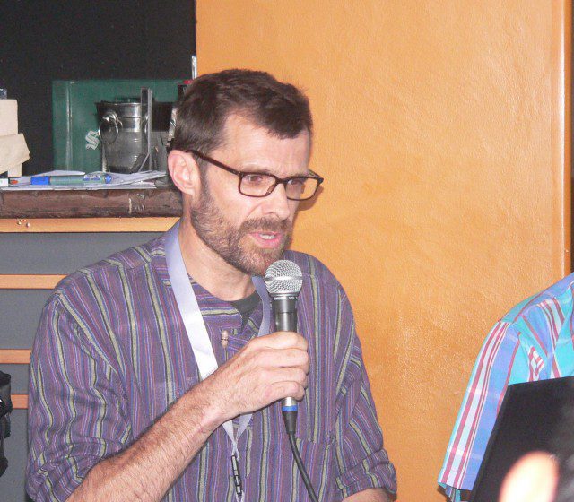 Dr.Mark Muller of the London Mining Network at the IPCM press conference (Photo by D.Ayroso/Bulatlat.com)