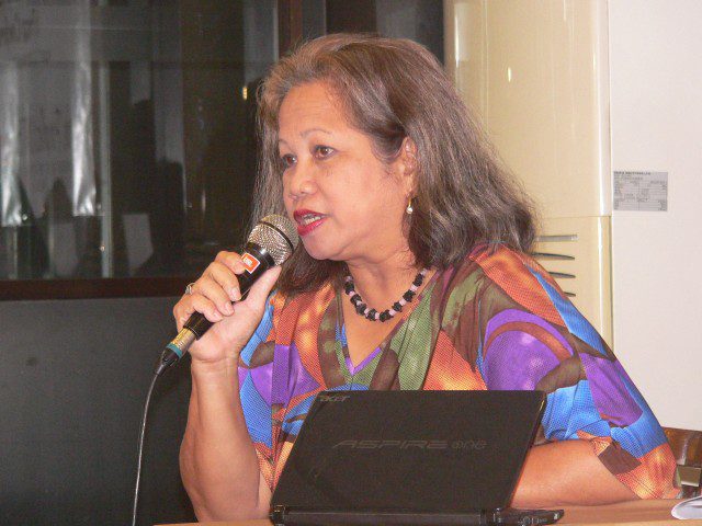 Mary Grace Lobaton of the Jalaur River for the People Network (Photo by D.Ayroso/Bulatlat.com)