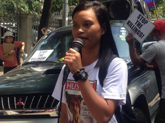 Michelle Campos, daughter of slain Lumad leader Dionel Campos (Photo by B.Catli/Bulatlat.com)