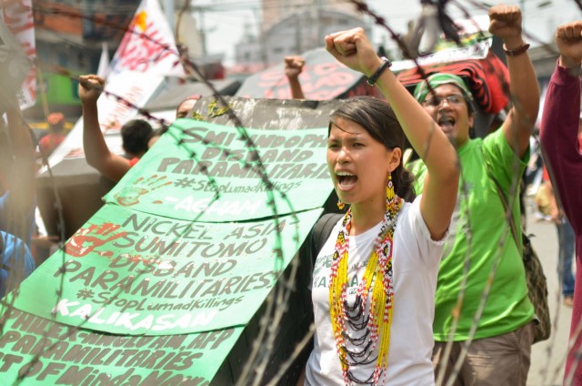Activists call for dismantling of paramilitary groups (Photo by Loi Manalansan / Bulatlat.com)