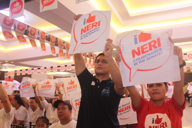Different sectors vow to support the campaign to send Bayan Muna Partylist Rep. Neri Colmenares to the senate. (Photo by A. Umil/ Bulatlat.com)