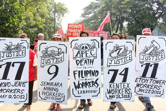Bulatlat picture workers mourn workplace deaths