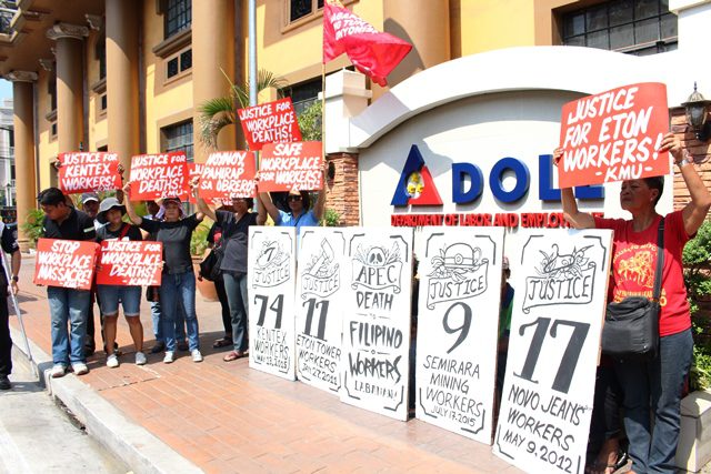 Bulatlat picture: Workeplace death mourned