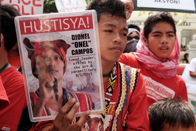 Manilakbayan protest at the DOJ in Manila on Nov. 5 (Photo by Manila Today)