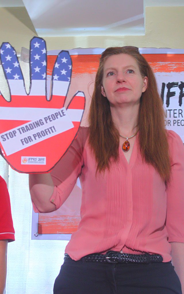 Kate Lappin, regional coordinator of the Asia Pacific Forum on Women, Law and Development (APWLD), says “TPP cements corporate power within the region and globally.” (Photo by Ronalyn V. Olea / Bulatlat.com)