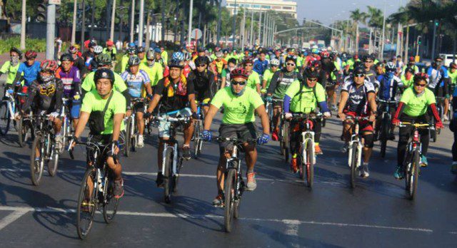 Over a thousand bikers and protesters bore calls for climate justice and resistance to ‘imperialism and CO2lonialism’ as COP 21 closed. (Contributed photo from Bayan)