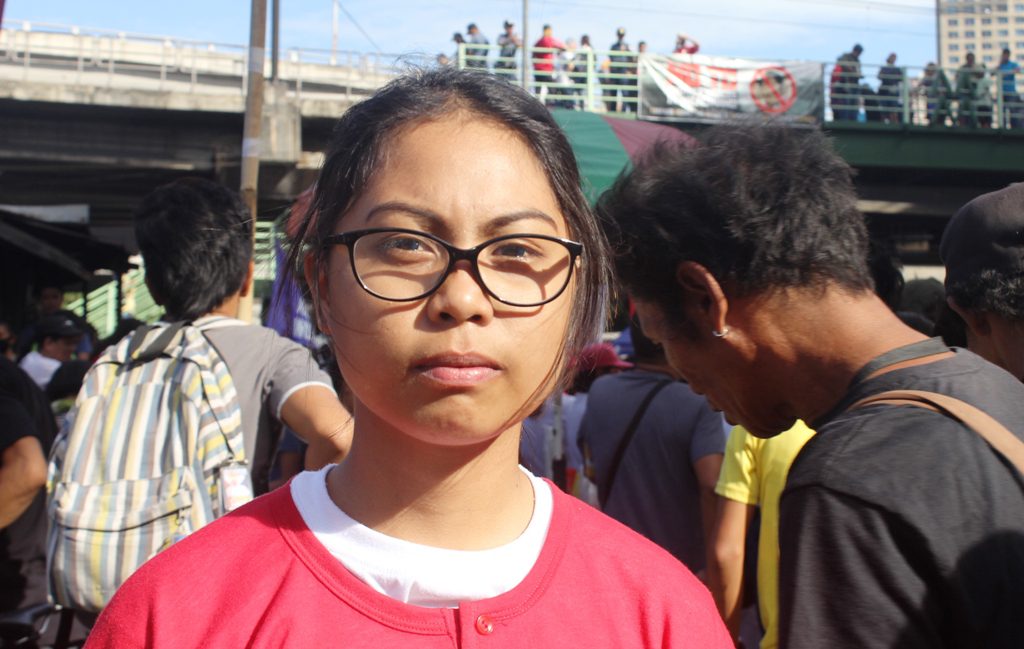 Annalou Monzales’s, 18 from Batangas says her parents experienced difficult life during martial law. (Photo by Anne Marxze D. Umil/ Bulatlat)