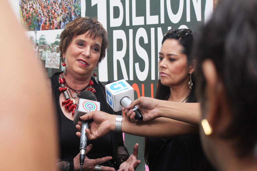 Vagina Monologues author and founder of the One Billion Rising will be joining the rising here in the Philippines on Feb. 14. (Photo by A. Umil/ Bulatlat.com)