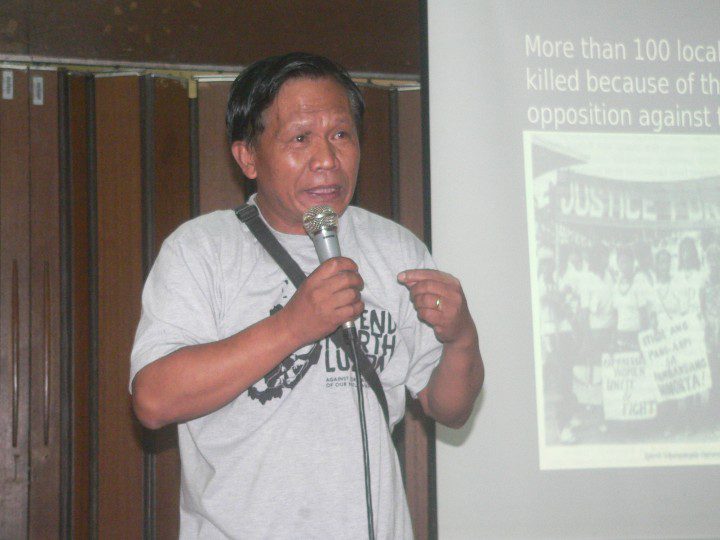 Fernando Mangili, spokesperson of Amianan Salakniban (Photo by D.Ayroso/Bulatlat)