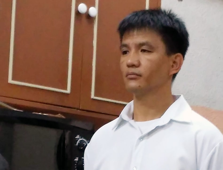 Army Major Harry Baliaga, charged with kidnapping over the disappearance of activist Jonas Burgos, appears in court today, May 31, without a lawyer. (Photo by Ronalyn V. Olea/ Bulatlat)