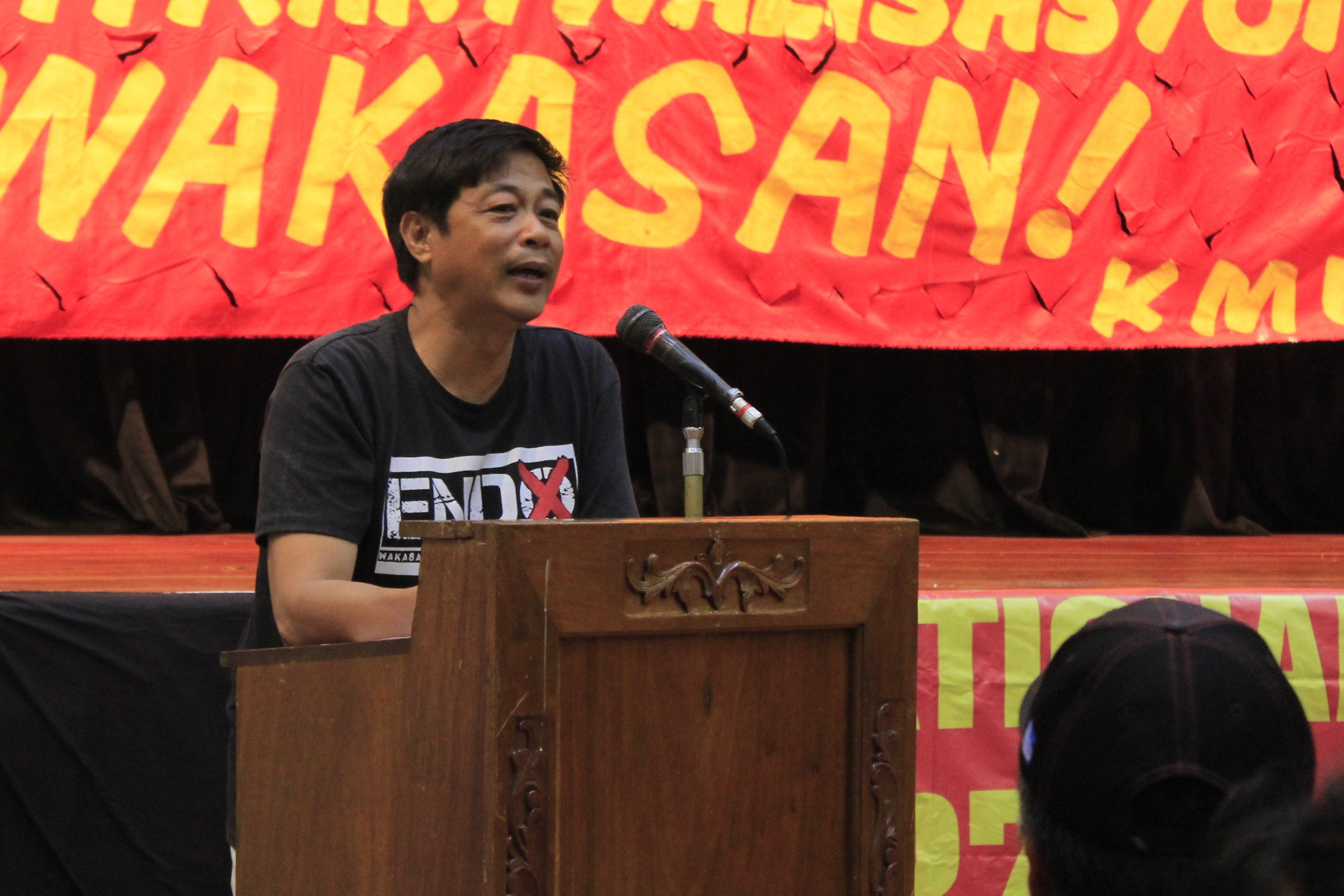 Elmer Labog, Kilusang Mayo Uno chairperson. (Photo by Karen Ann Macalalad/Bulatlat)
