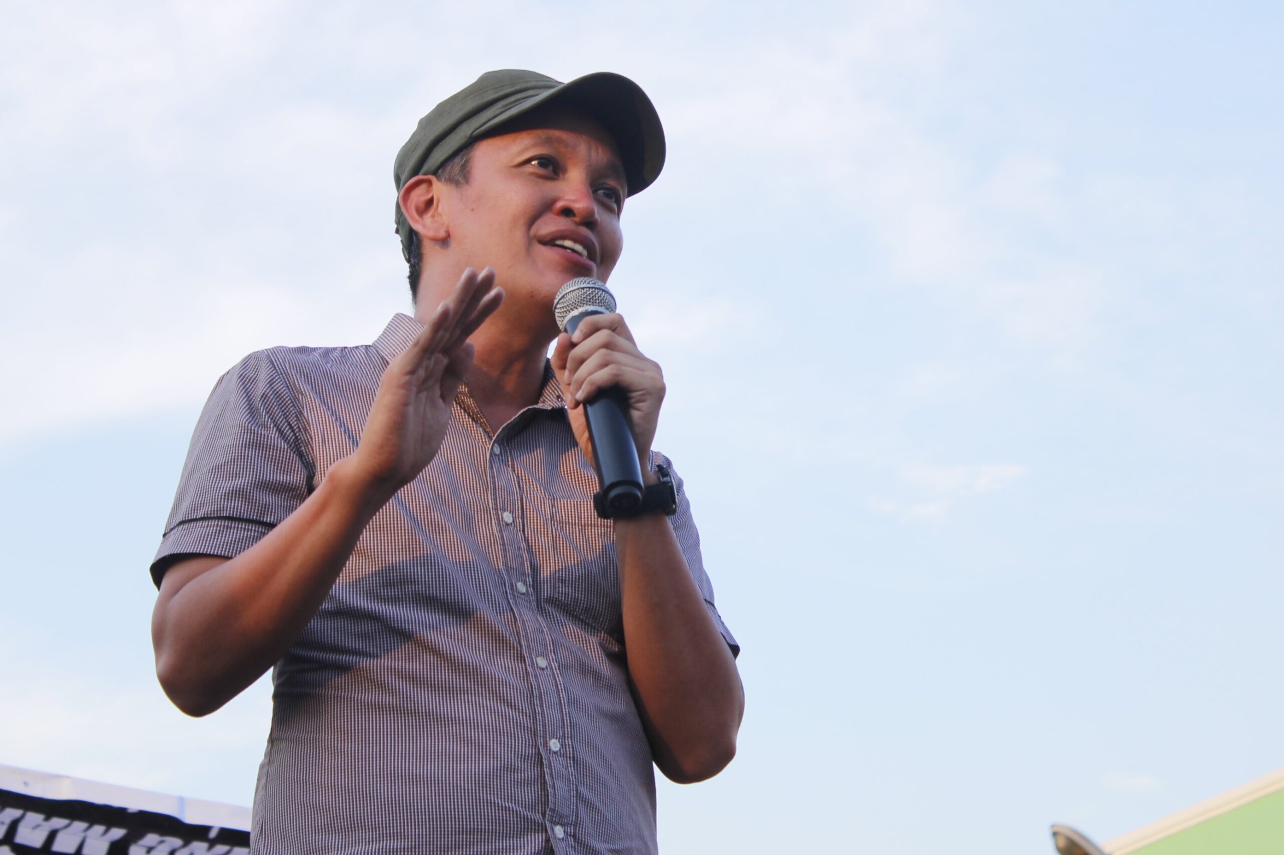 Renato Reyes Jr. of Bagong Alyansang Makabayan (Photo by Karen Ann Macalalad/Bulatlat)