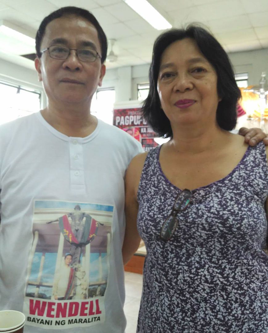 Nestor and Edna are proud of their son Wendell who offered his life for the poor. (Photo by Ronalyn V. Olea / Bulatlat)