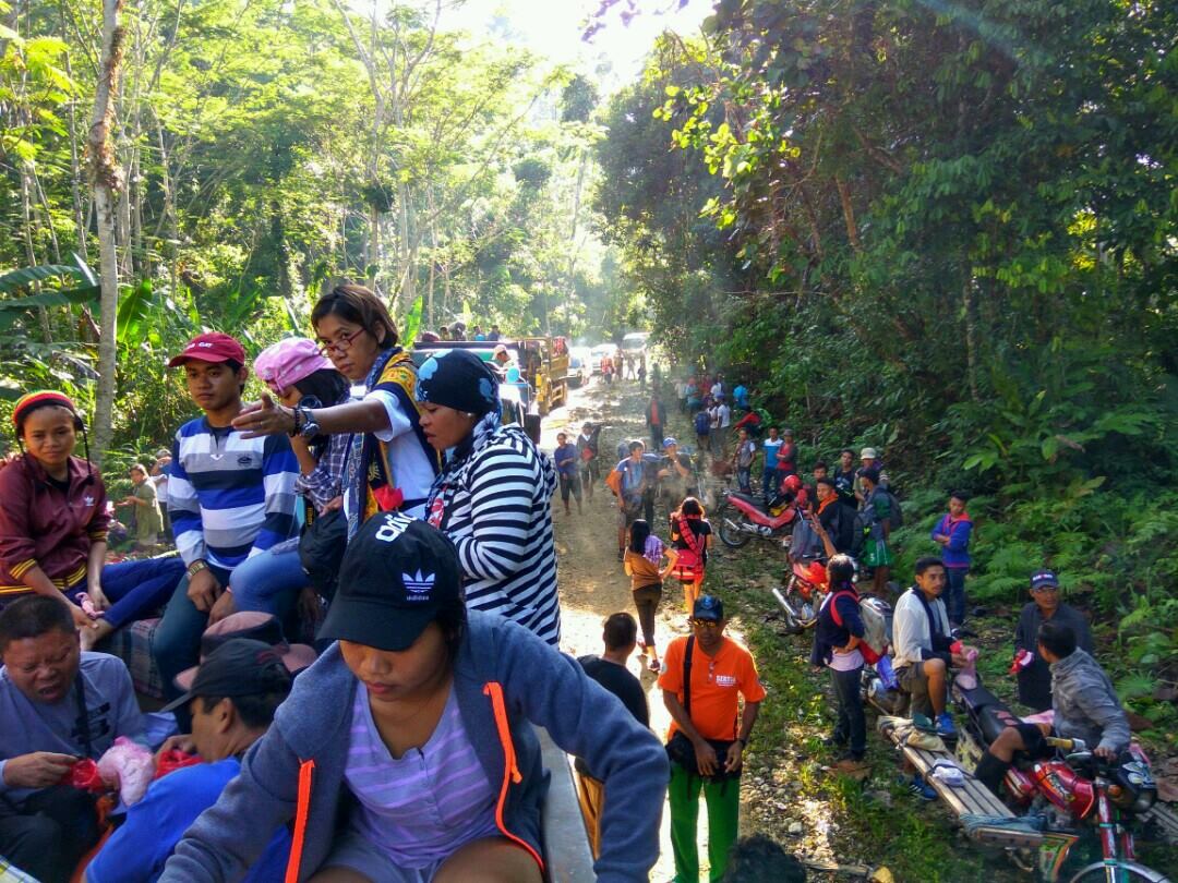 The Lumad and their supporters preparing to depart from the evacuation camps back home to their ancestral lands. (Photo by Renato Reyes Jr)