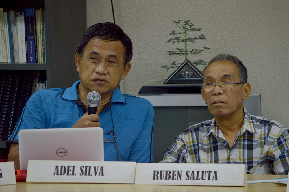NDFP consultants Adelberto Silva and Ruben Saluta (Photo courtesy of Pher Pasion/Pinoy Weekly)