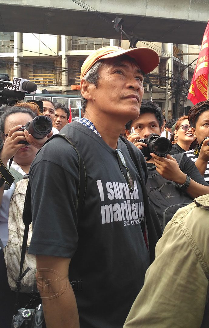 Lito Ocampo, 61, is a photojournalist committed to upholding human rights. (Photo by Ronalyn V. Olea / Bulatlat)