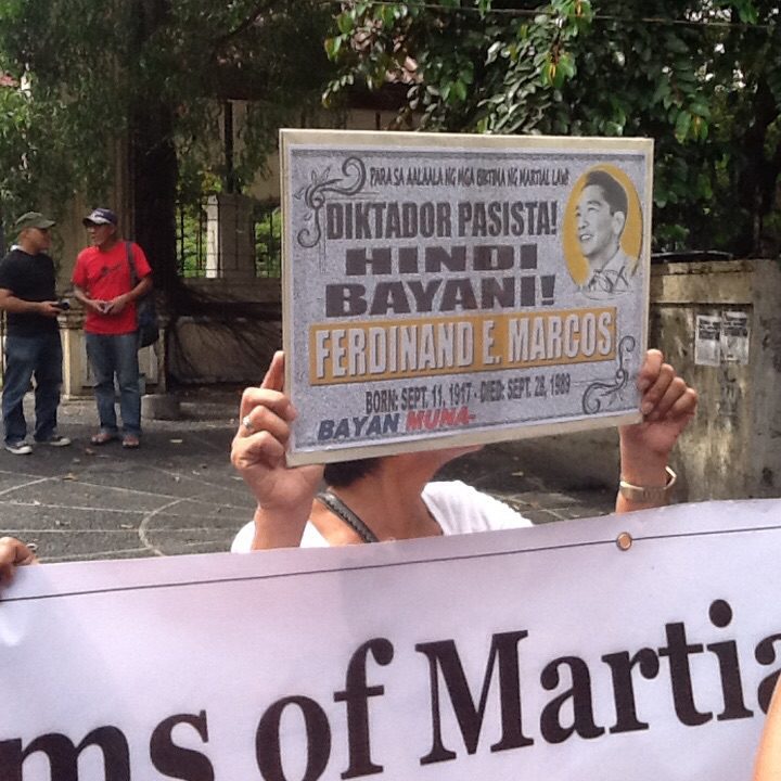 TOMBSTONE for the Dictator. (Photo by Dee Ayroso/Bulatlat)