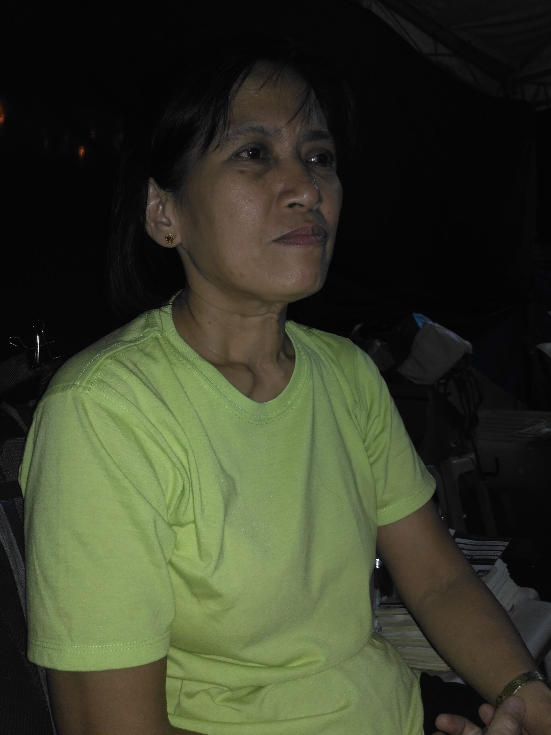 Gloria Almonte worries about her husband Dionisio, a political prisoner, who has slip disc, diabetes and prostate disease.
