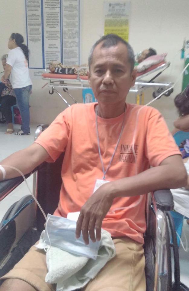 NDFP peace consultant Emeterio Antalan at the Ospital ng Muntinlupa (Contributed photo)