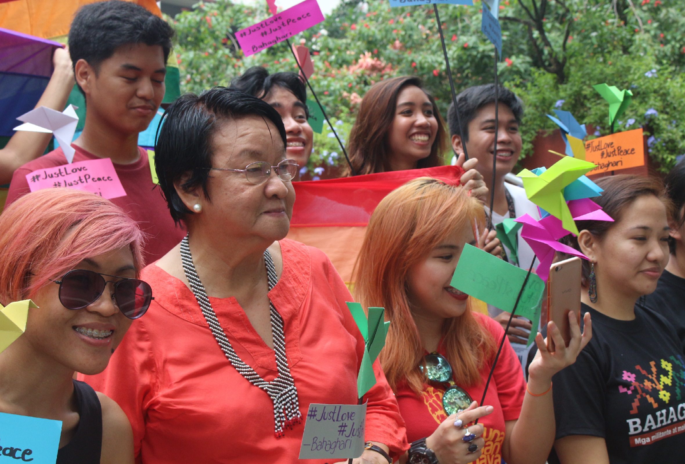 Social Welfare Secretary Judy Taguiwalo at the candle-lighting gathering in UP Diliman before the Pride March in Marikina City (Photo by Daniel Boone/Bulatlat)