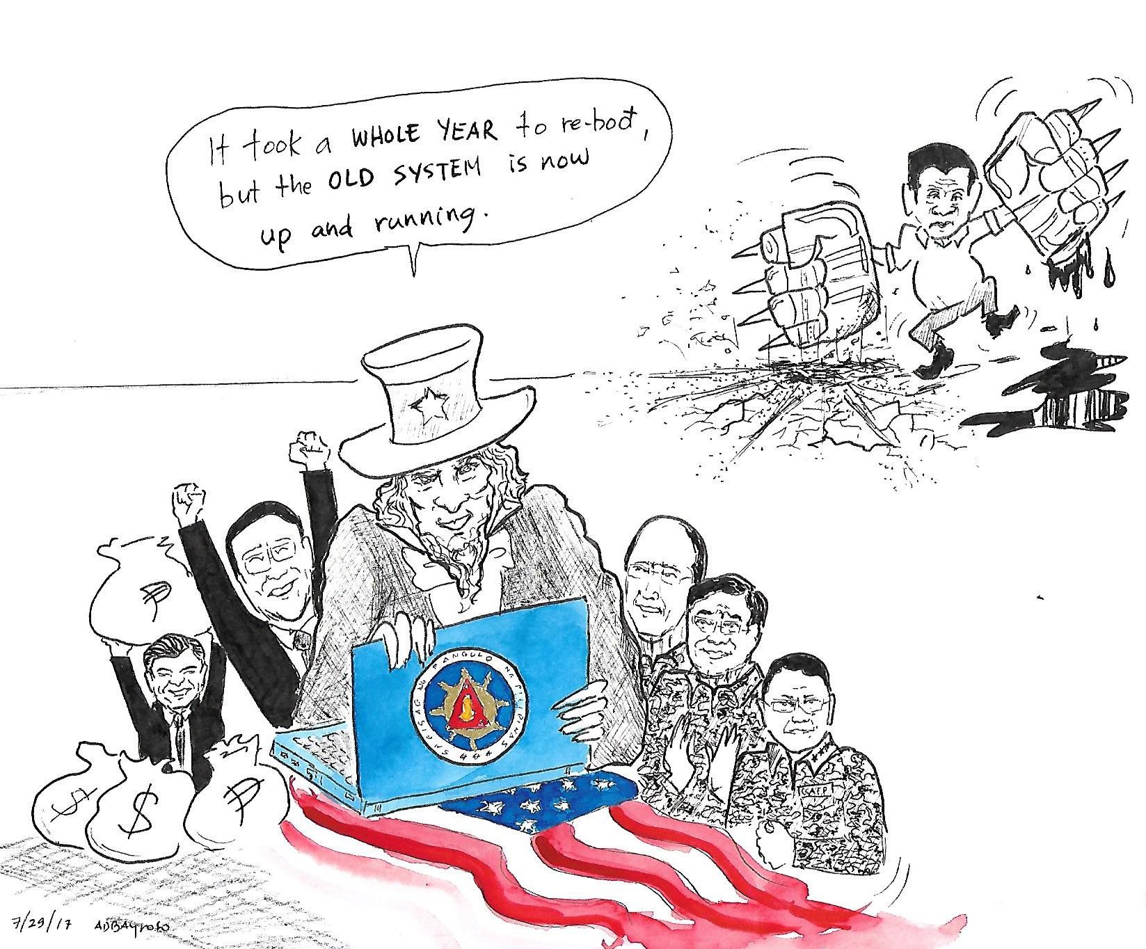 Uncle Sam and the shebang