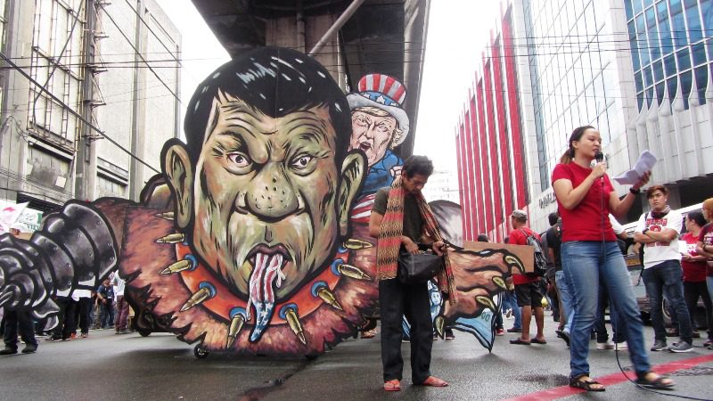 Duterte effigy