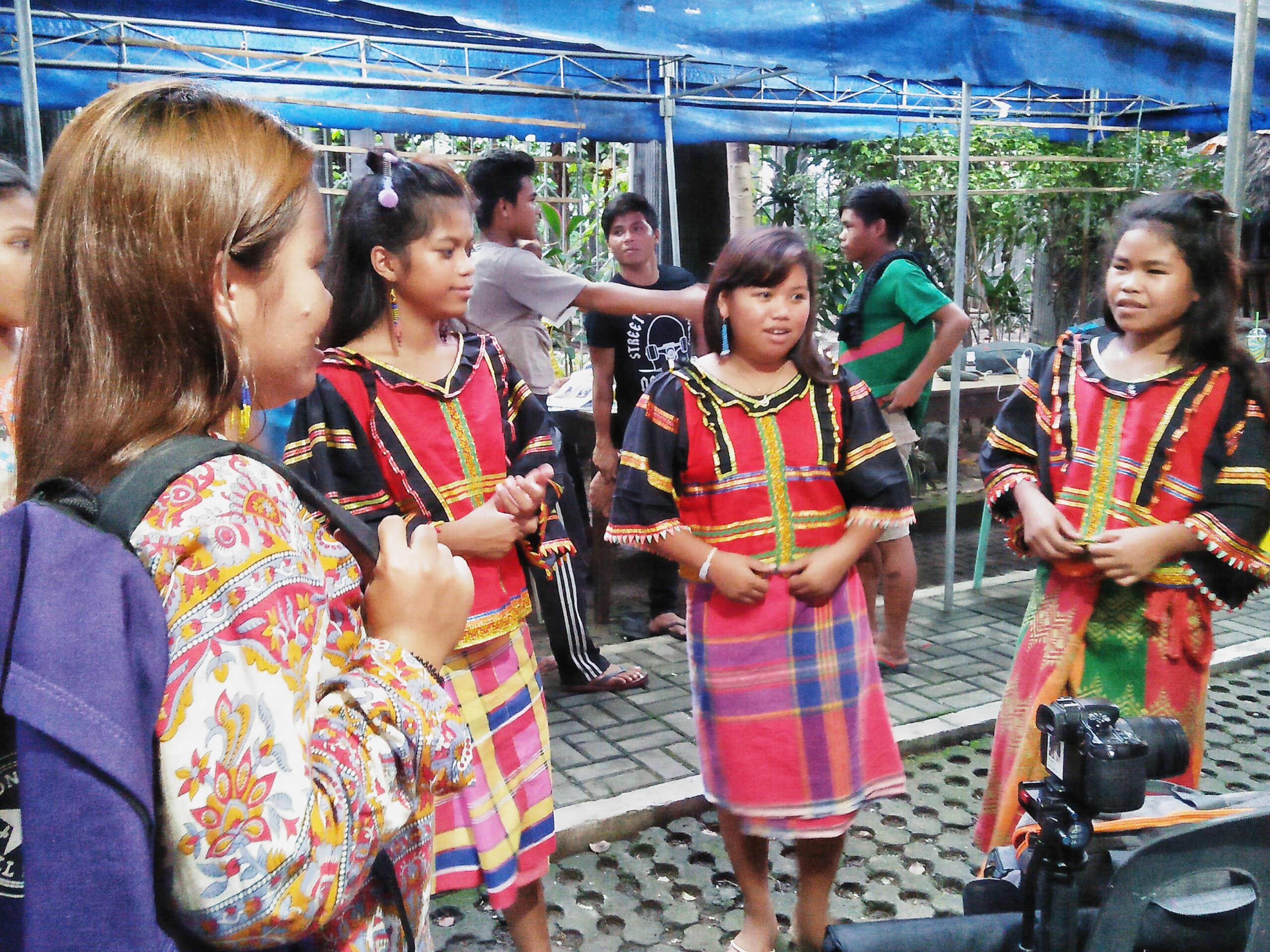 Student advocates integrate with their fellow youth from the Lumad Bakwit School in Baclaran church