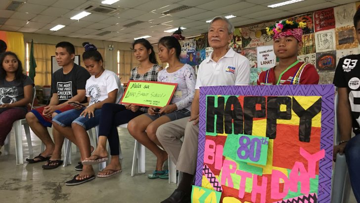 Lumad kids throw birthday bash for Ka Satur