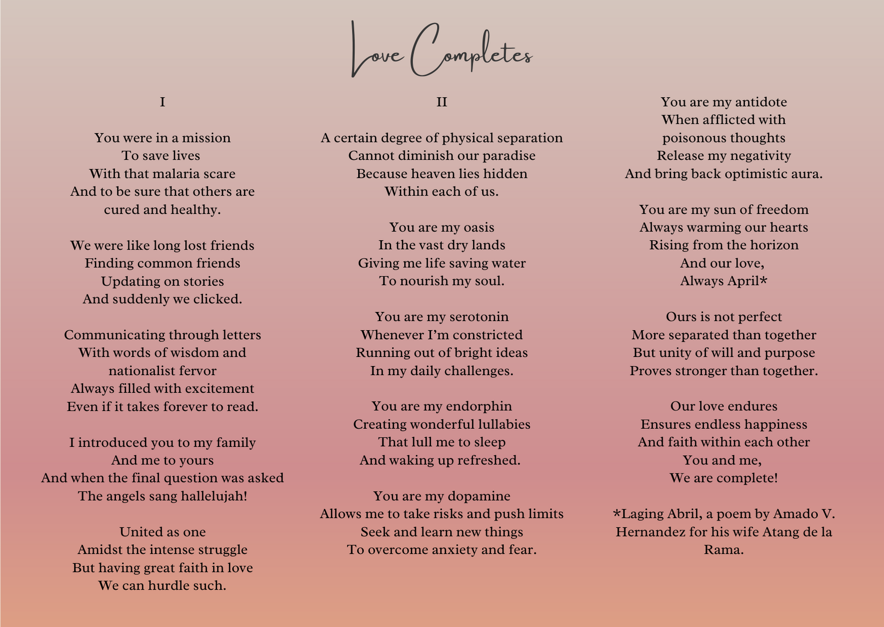 Love Completes by Ben