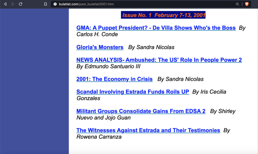 first issue Bulatlat