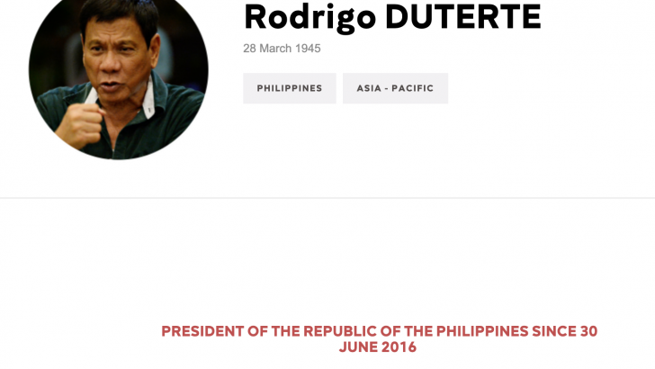 Duterte named as one of 37 press freedom predators