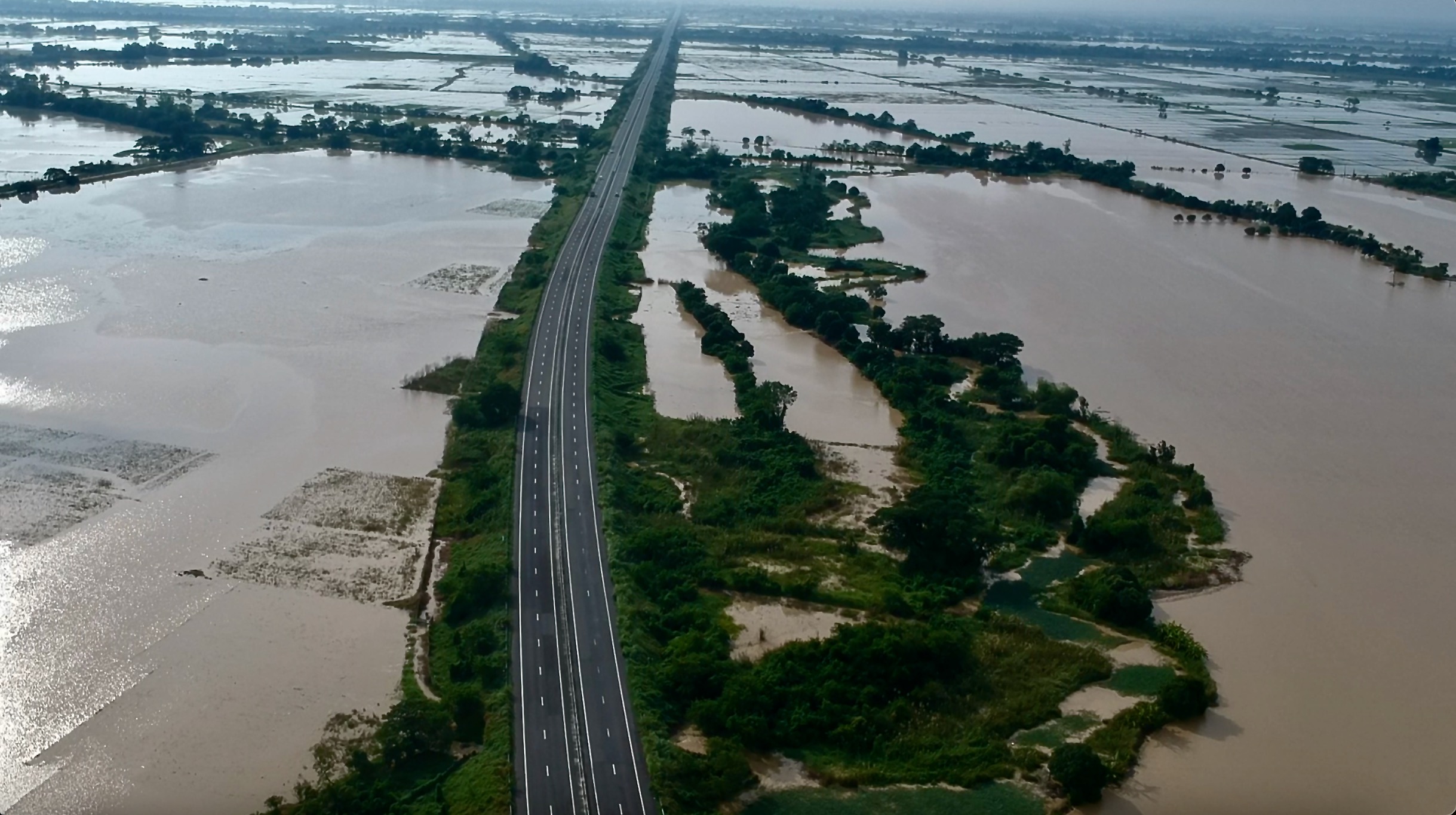 Flooded rice fields along CLLEX