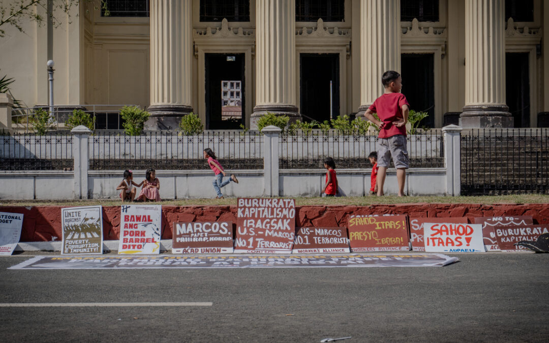 Kids and placards